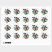 Halloween Classic Round Sticker/Scarecrow Vierkante Sticker (Vel)