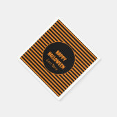 Halloween Classic Sinaasappel en zwart gestreept Servet (Hoek)