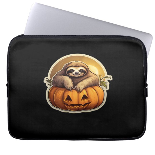 Halloween Classic T-Shirt_1 met luiaardsmaak Laptop Sleeve (Voorkant)
