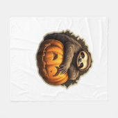 Halloween Classic T-Shirt met Luiaard thema Fleece Deken (Voorkant (Horizontaal))