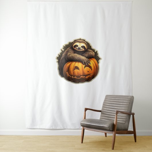 Halloween Classic T-Shirt met Luiaard thema Wandkleed (In situ)