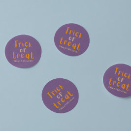 Halloween Classic Trick or treat Ronde Sticker