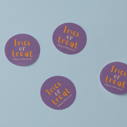 Halloween Classic Trick or treat Ronde Sticker