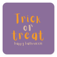 Halloween Classic Trick or treat Square Sticker