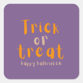 Halloween Classic Trick or treat Square Sticker