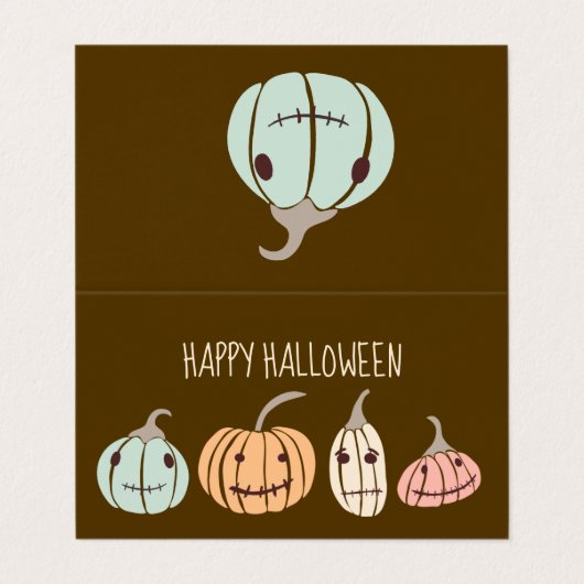 Halloween Classroom Exchange Jagged Jack-O-Lantern Visitekaartje (Buitenkant ongevouwen)