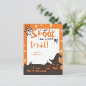 Halloween Classroom Trick or treat houder Briefkaart (Staand voorkant)