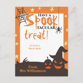 Halloween Classroom Trick or treat houder Briefkaart