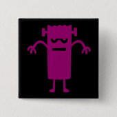 Halloween Clip Art Frankenstein Button (Voorkant)