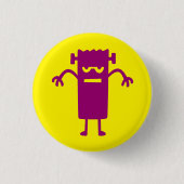 Halloween Clip Art Frankenstein Button (Voorkant)