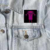 Halloween Clip Art Frankenstein Knop Vierkante Button 5,1 Cm (In situ)