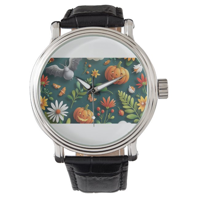Halloween Clock Horloge (Voorkant)