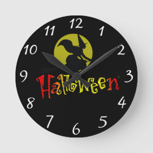Halloween Clock Ronde Klok