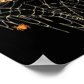 Halloween Clothes Spider Web Herfst Pumpkin Cheeta Poster (Hoek)