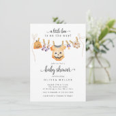 Halloween Clothesline Baby shower Uitnodiging (Staand voorkant)