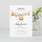Halloween Clothesline Baby shower Uitnodiging (Staand voorkant)