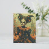 Halloween Clown Briefkaart (Staand voorkant)