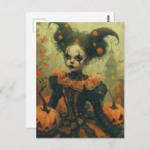 Halloween Clown Briefkaart (Voorkant / Achterkant)