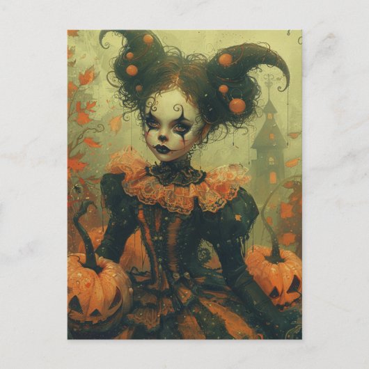 Halloween Clown Briefkaart (Voorkant)