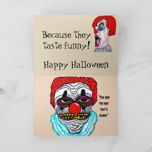 HALLOWEEN CLOWN-gradenkaart Feestdagen Kaart (Binnen)