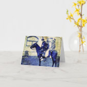 Halloween Clowns op een paard Kaart (Gele Bloem)