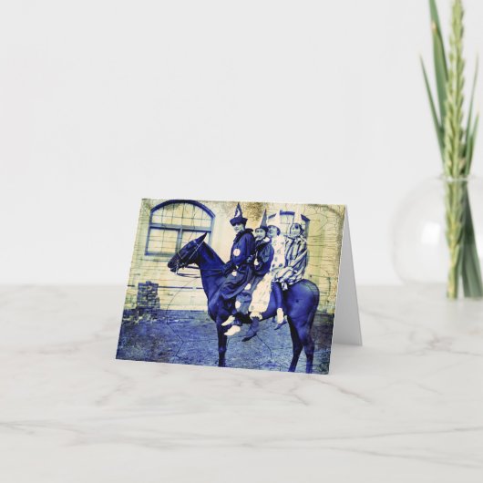 Halloween Clowns op een paard Kaart (Voorkant)