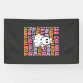 Halloween CNA-verpleegster spookontwerp Spandoek (Horizontaal)
