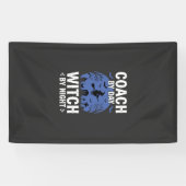 Halloween Coach overdag Heks 's nachts Design Spandoek (Horizontaal)