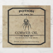 Halloween Cobweb Olie Apothecary Bier Label Bier Etiket (Enkel label)