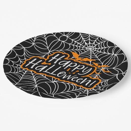 Halloween Cobwebs Papieren Bordje (Gekanteld)