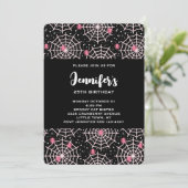 Halloween Cobwebs & Spiders Pattern Birthday Kaart (Staand voorkant)