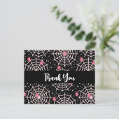 Halloween Cobwebs & Spiders Pattern Hartelijk dank Briefkaart (Staand voorkant)