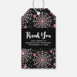 Halloween Cobwebs & Spiders Pattern Hartelijk dank Cadeaulabel