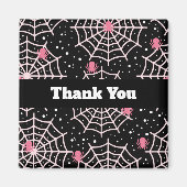 Halloween Cobwebs & Spiders Pattern Hartelijk dank Magneet (Voorkant)