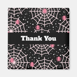 Halloween Cobwebs & Spiders Pattern Hartelijk dank Magneet