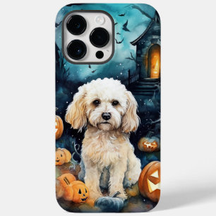 Halloween Cockapoo met pomkins Scary Case-Mate iPhone 14 Pro Max Hoesje