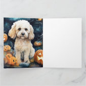Halloween Cockapoo met pomkins Scary Kaart (Binnen)