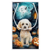 Halloween Cockapoo met pomkins Scary Klein Cadeauzakje (Achterkant)