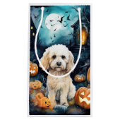 Halloween Cockapoo met pomkins Scary Klein Cadeauzakje (Voorkant)