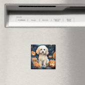 Halloween Cockapoo met pomkins Scary Magneet (Insitu (Vaatwasser))