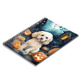 Halloween Cockapoo met pomkins Scary Notitieboek (Linkerzijde)