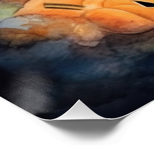 Halloween Cockapoo met pomkins Scary Perfect Poster (Hoek)