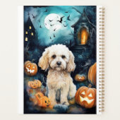 Halloween Cockapoo met pomkins Scary Planner (Achterkant)