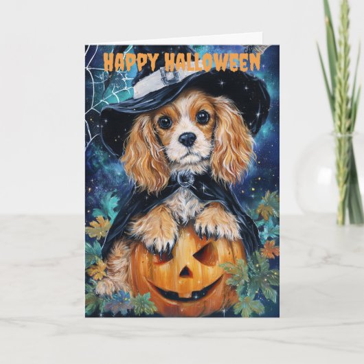 Halloween Cocker Spaniel Dog Feestdagen Kaart (Voorkant)