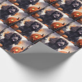 Halloween Cocker Spaniel met pompoenen Cadeaupapier (Hoek)
