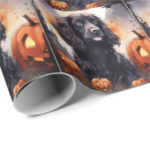 Halloween Cocker Spaniel met pompoenen Cadeaupapier (Rol Hoek)