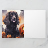 Halloween Cocker Spaniel met pompoenen Kaart (Binnen)