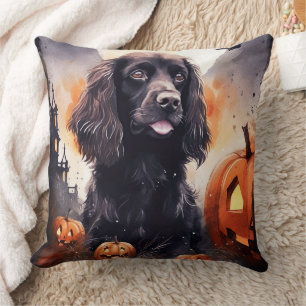 Halloween Cocker Spaniel met pompoenen Kussen