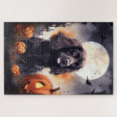 Halloween Cocker Spaniel met pompoenen Legpuzzel (Horizontaal)