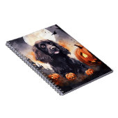 Halloween Cocker Spaniel met pompoenen  Notitieboek (Rechterzijde)